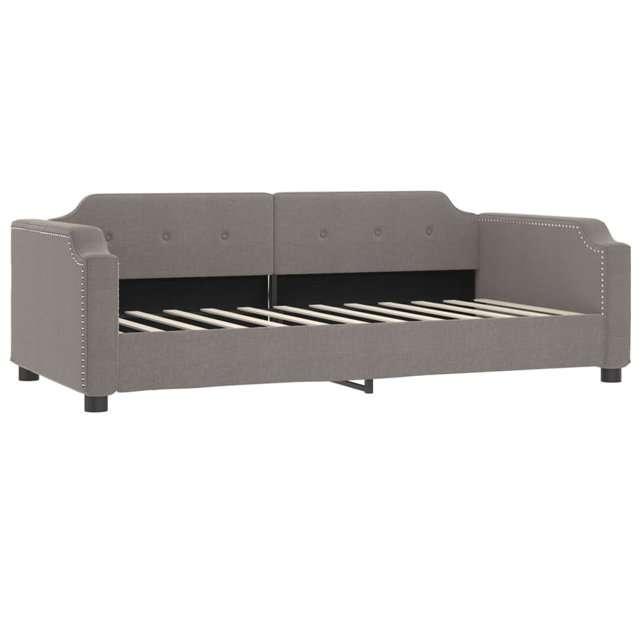 Slaapbank 90x200 cm stof taupe 90 x 200 cm Taupe