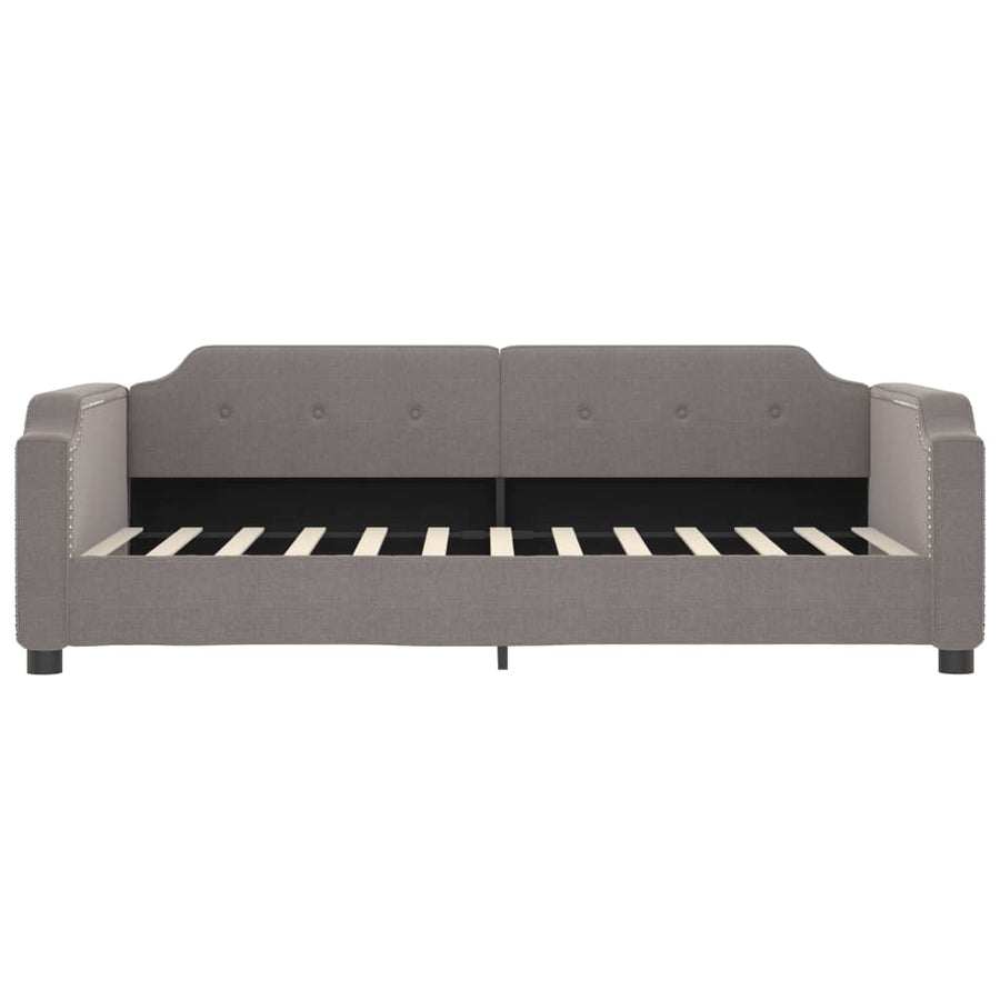Slaapbank 90x200 cm stof taupe 90 x 200 cm Taupe