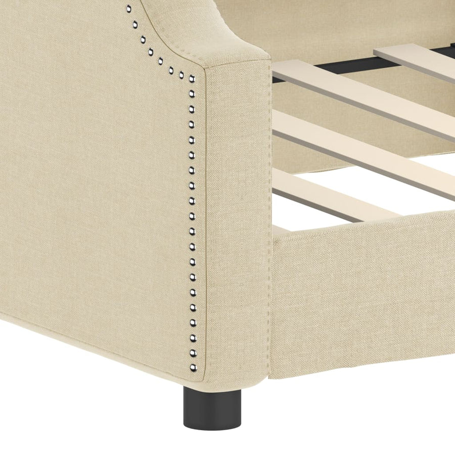 Slaapbank Stof Kleurig 90 x 200 cm Crème zonder matras