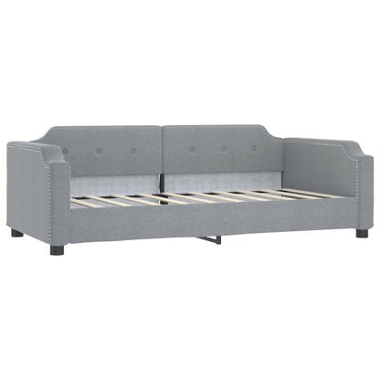 Slaapbank Stof 100 x 200 cm Lichtgrijs zonder matras
