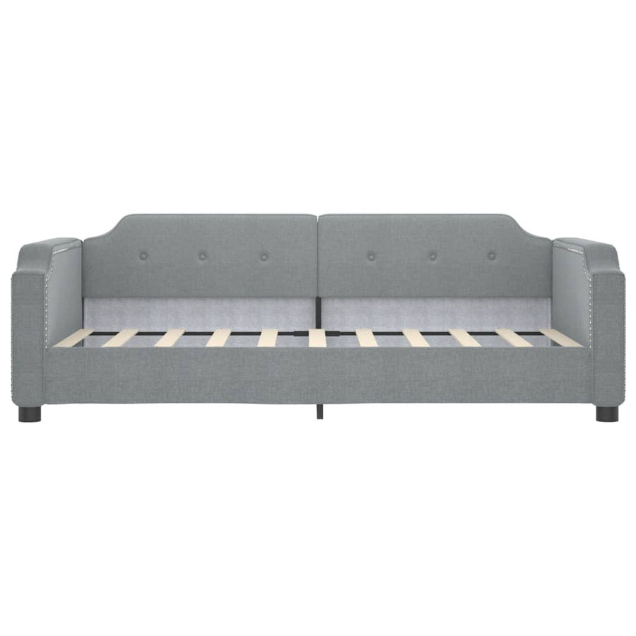 Slaapbank Stof 100 x 200 cm Lichtgrijs zonder matras