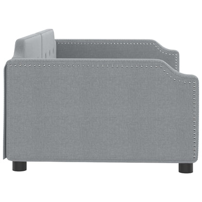 Slaapbank Stof 100 x 200 cm Lichtgrijs zonder matras