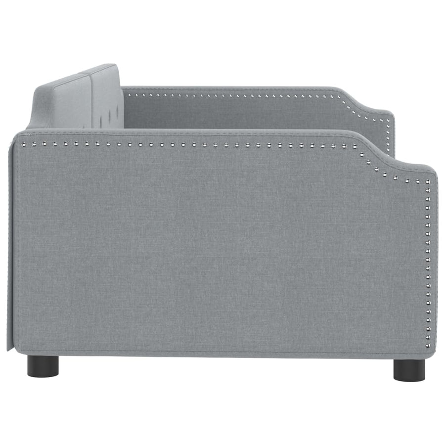 Slaapbank Stof 100 x 200 cm Lichtgrijs zonder matras