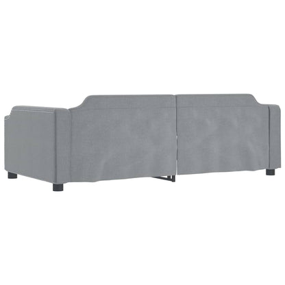 Slaapbank Stof 100 x 200 cm Lichtgrijs zonder matras