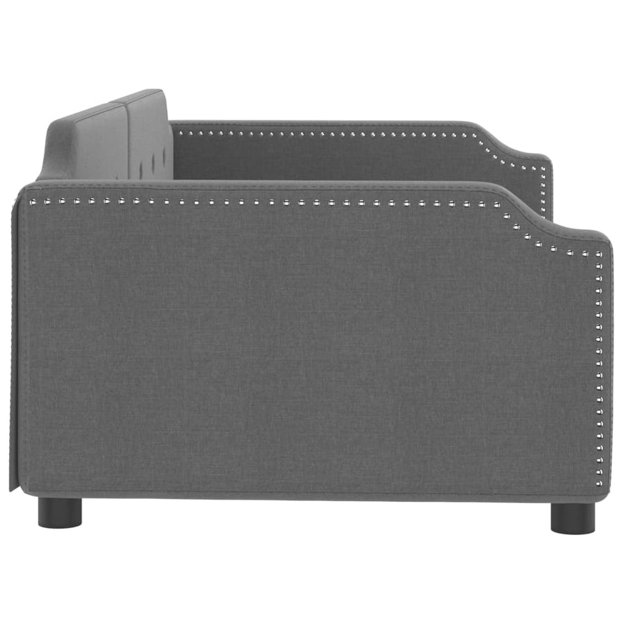 Slaapbank Stof 100 x 200 cm Donkergrijs zonder matras