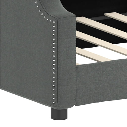 Slaapbank Stof 100 x 200 cm Donkergrijs zonder matras