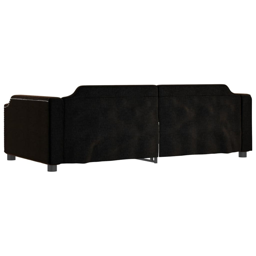 Slaapbank Stof 100 x 200 cm Zwart zonder matras