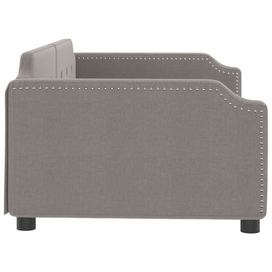 Slaapbank Stof 100 x 200 cm Taupe zonder matras