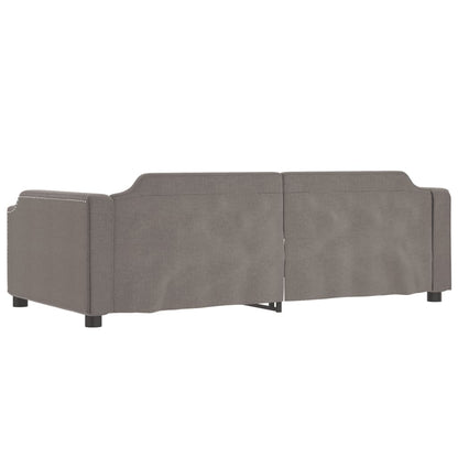Slaapbank Stof 100 x 200 cm Taupe zonder matras