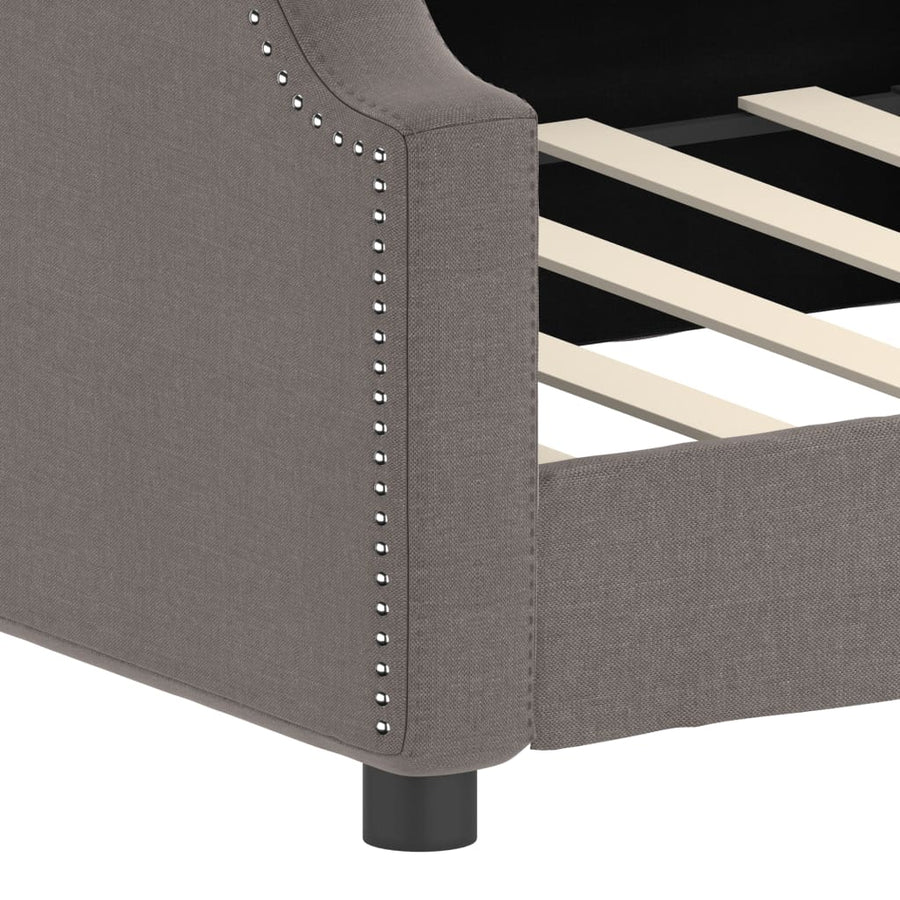 Slaapbank Stof 100 x 200 cm Taupe zonder matras