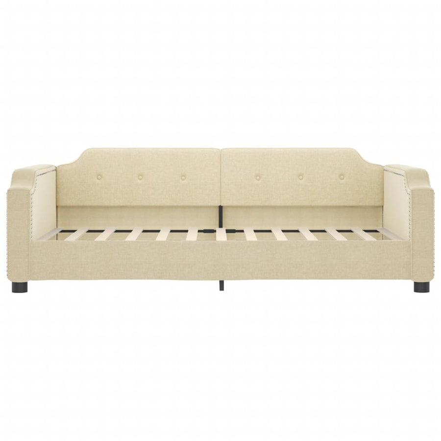 Slaapbank Stof Kleurig 100 x 200 cm Crème zonder matras