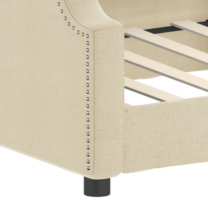 Slaapbank Stof Kleurig 100 x 200 cm Crème zonder matras