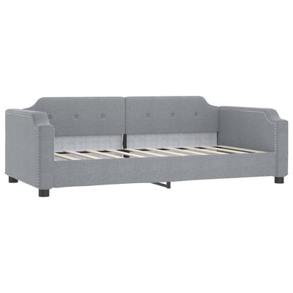 Slaapbank Stof 90 x 190 cm Lichtgrijs zonder matras