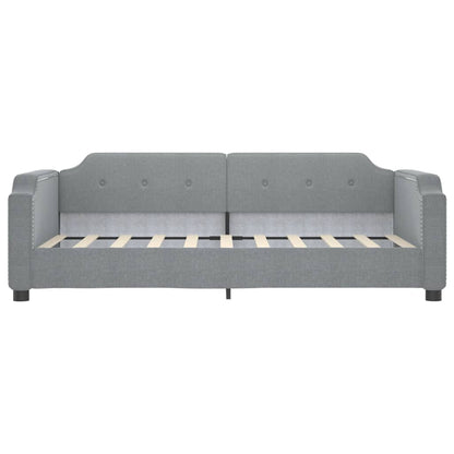 Slaapbank Stof 90 x 190 cm Lichtgrijs zonder matras