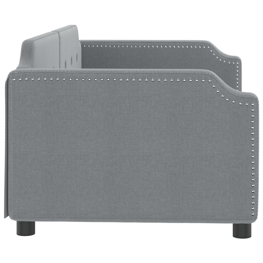 Slaapbank Stof 90 x 190 cm Lichtgrijs zonder matras