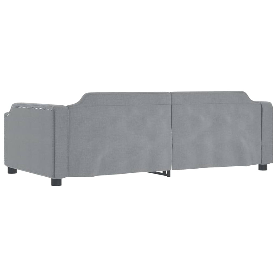 Slaapbank Stof 90 x 190 cm Lichtgrijs zonder matras