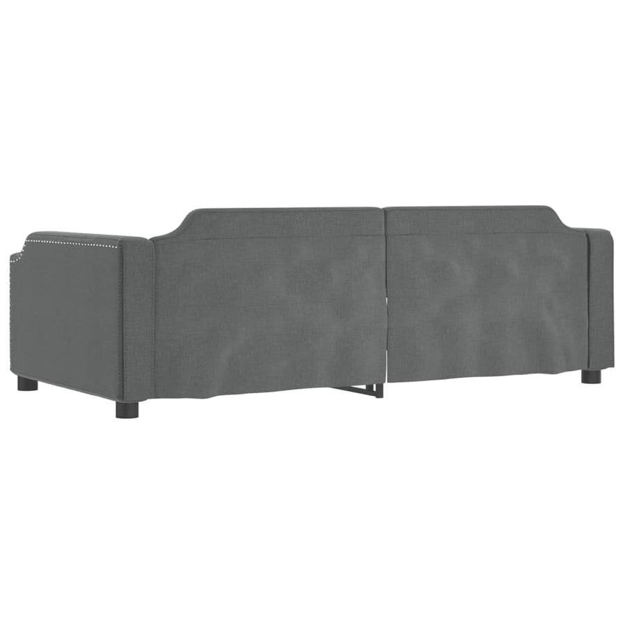 Slaapbank Stof 90 x 190 cm Donkergrijs zonder matras