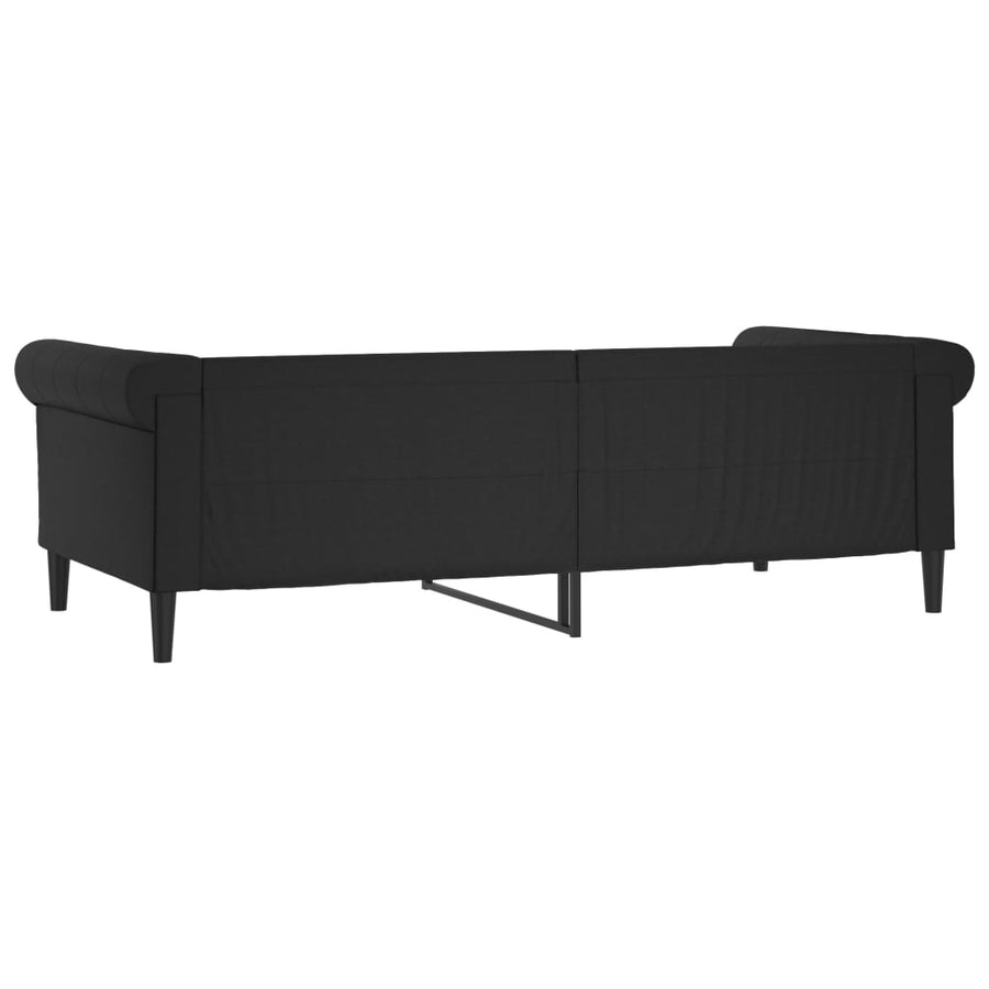 Slaapbank Kunstleer 80 x 200 cm Zwart zonder matras
