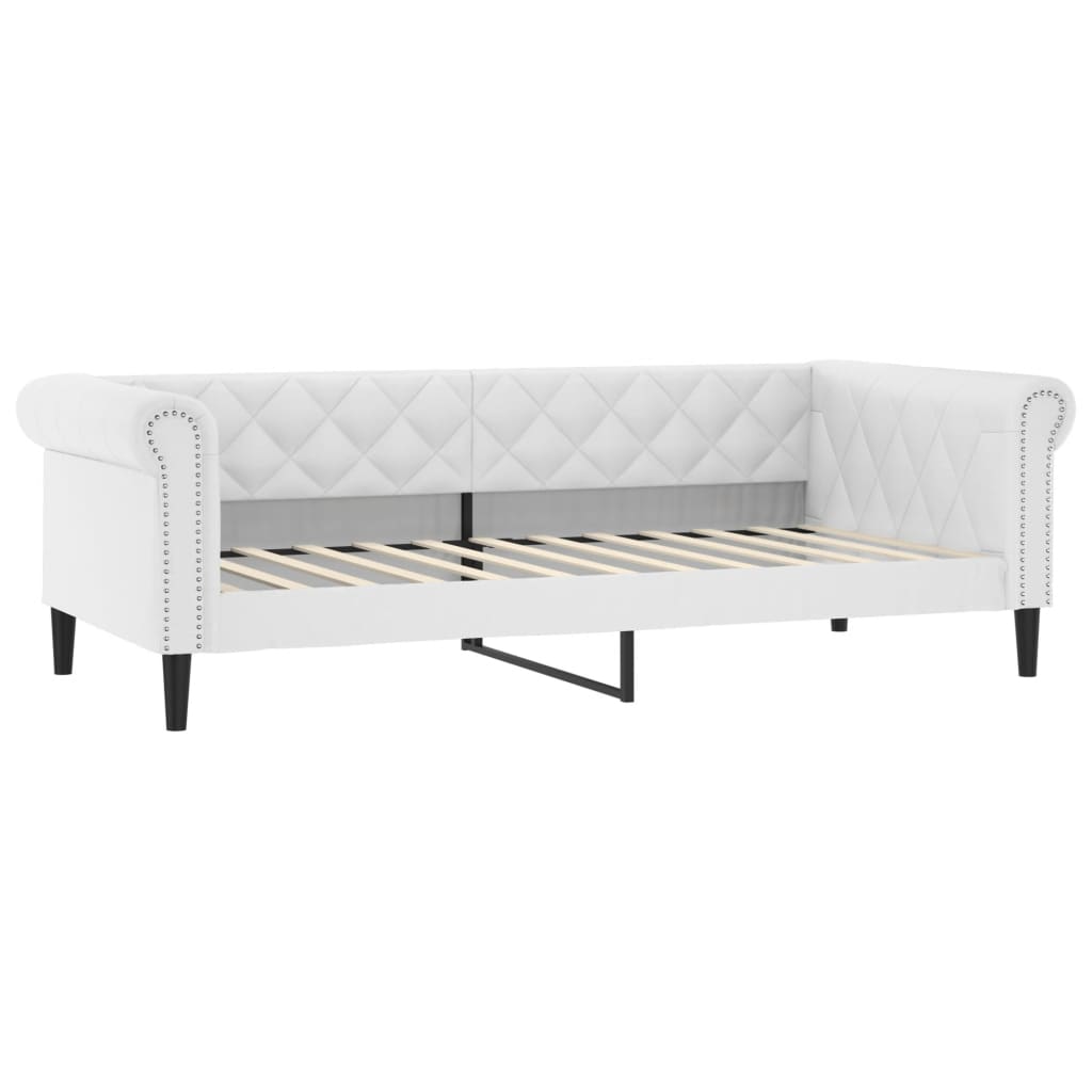 Slaapbank Kunstleer 80 x 200 cm Wit zonder matras