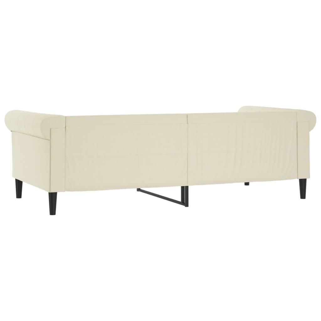 Slaapbank 80X200 Cm Kunstleer Crèmekleurig