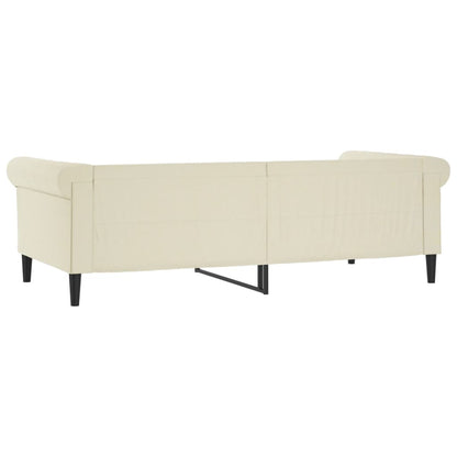 Slaapbank 80X200 Cm Kunstleer Crèmekleurig