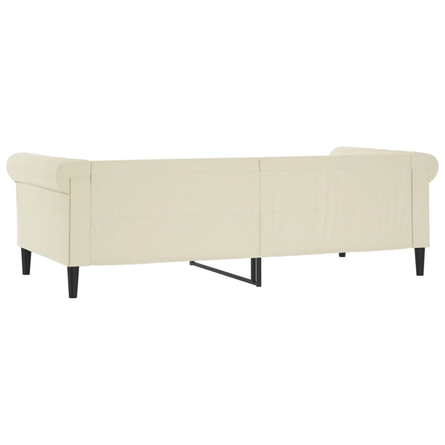 Slaapbank 80X200 Cm Kunstleer Crèmekleurig