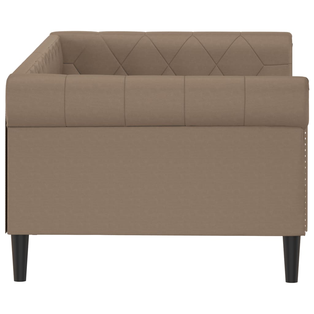 Slaapbank Kunstleer Kleurig 80 x 200 cm Cappuccino zonder matras