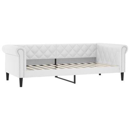 Slaapbank Kunstleer 90 x 200 cm Wit zonder matras
