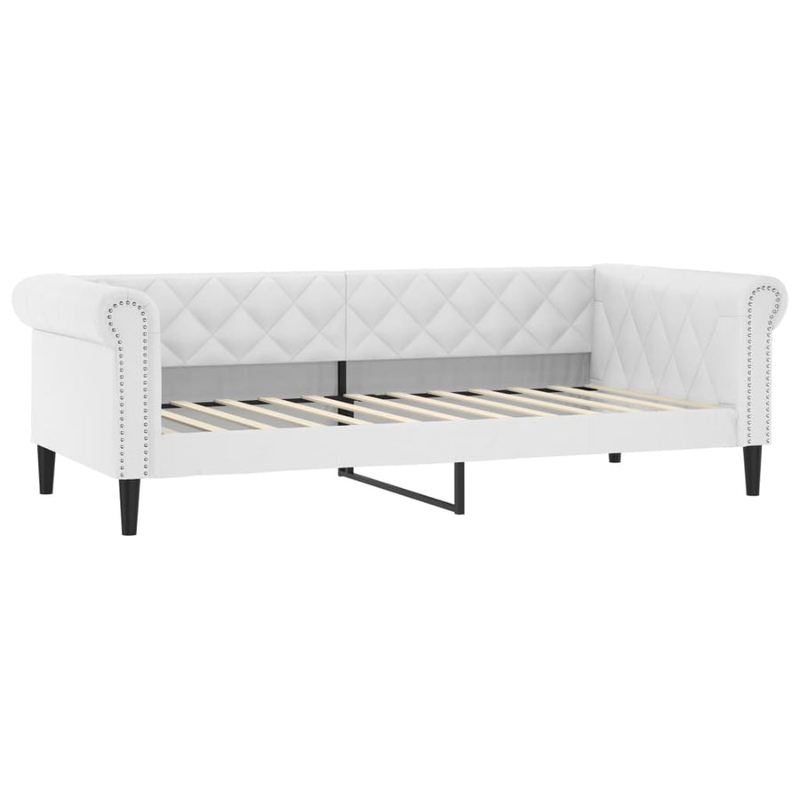 Slaapbank Kunstleer 90 x 200 cm Wit zonder matras