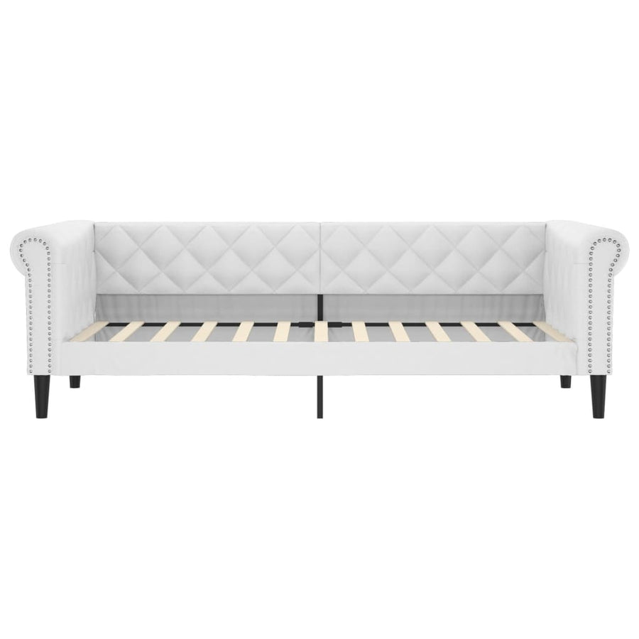 Slaapbank Kunstleer 90 x 200 cm Wit zonder matras