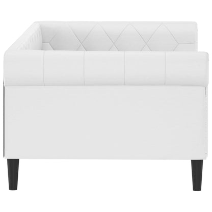 Slaapbank Kunstleer 90 x 200 cm Wit zonder matras