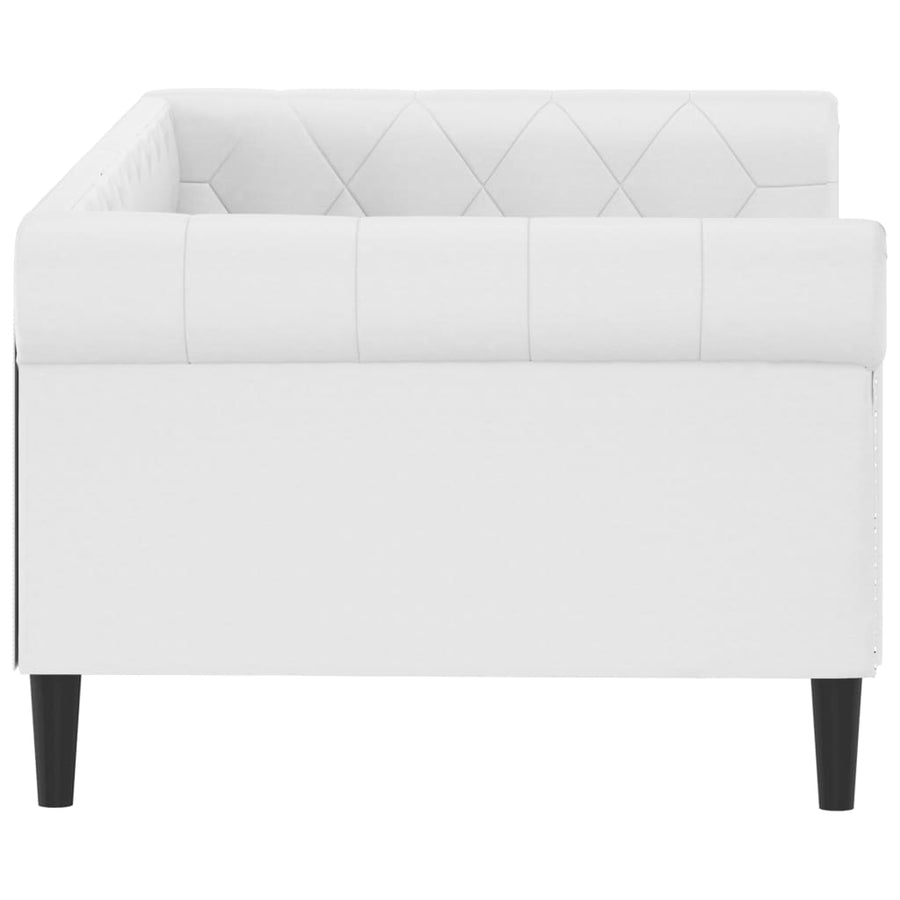 Slaapbank Kunstleer 90 x 200 cm Wit zonder matras