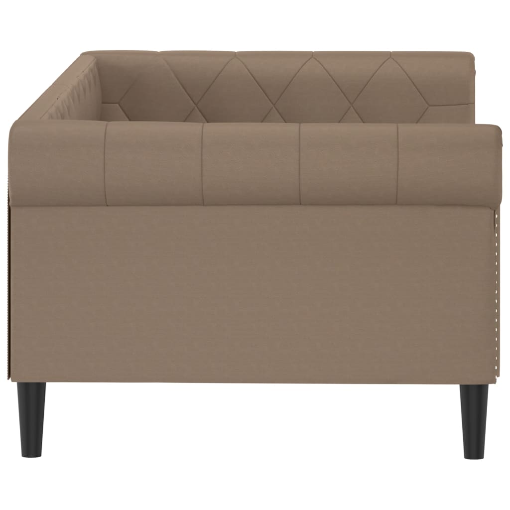 Slaapbank Kunstleer Kleurig 90 x 200 cm Cappuccino zonder matras