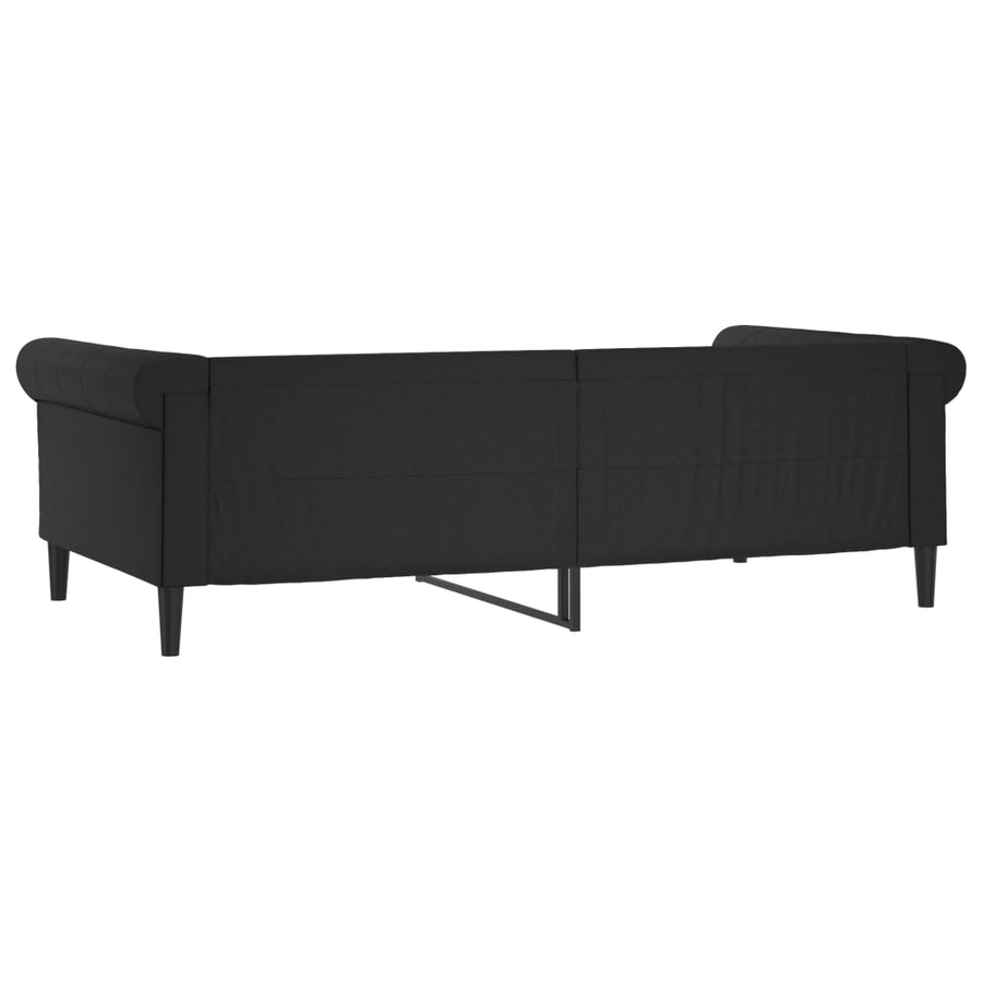 Slaapbank Kunstleer 100 x 200 cm Zwart zonder matras