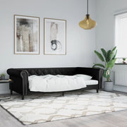 Slaapbank 100x200 cm kunstleer zwart