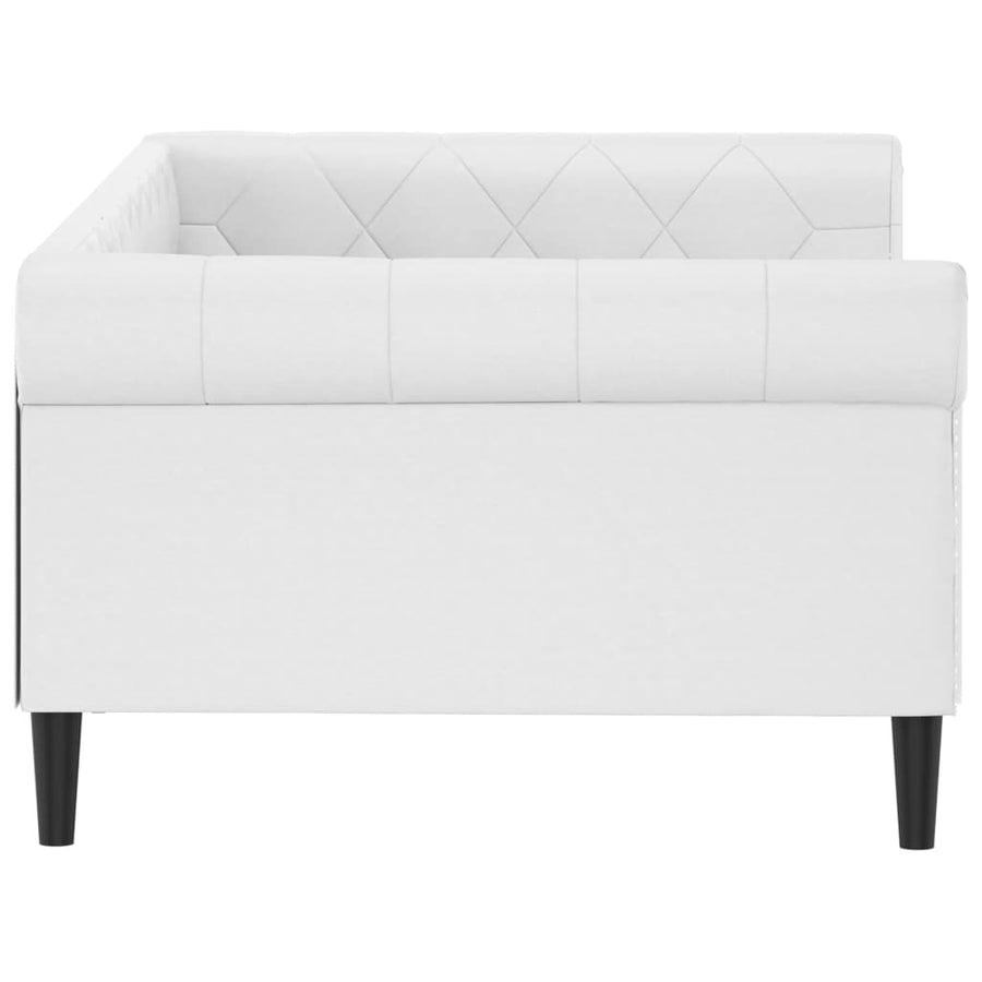 Slaapbank Kunstleer 100 x 200 cm Wit zonder matras