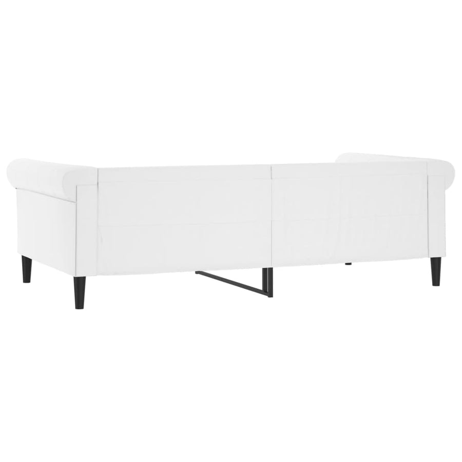 Slaapbank Kunstleer 100 x 200 cm Wit zonder matras