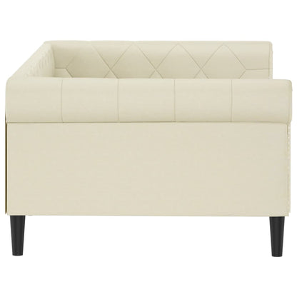 Slaapbank Kunstleer Kleurig 100 x 200 cm Crème zonder matras