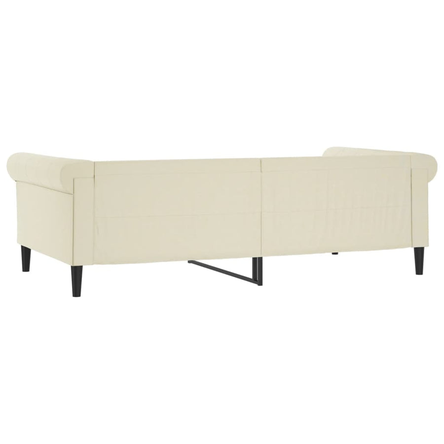 Slaapbank Kunstleer Kleurig 100 x 200 cm Crème zonder matras