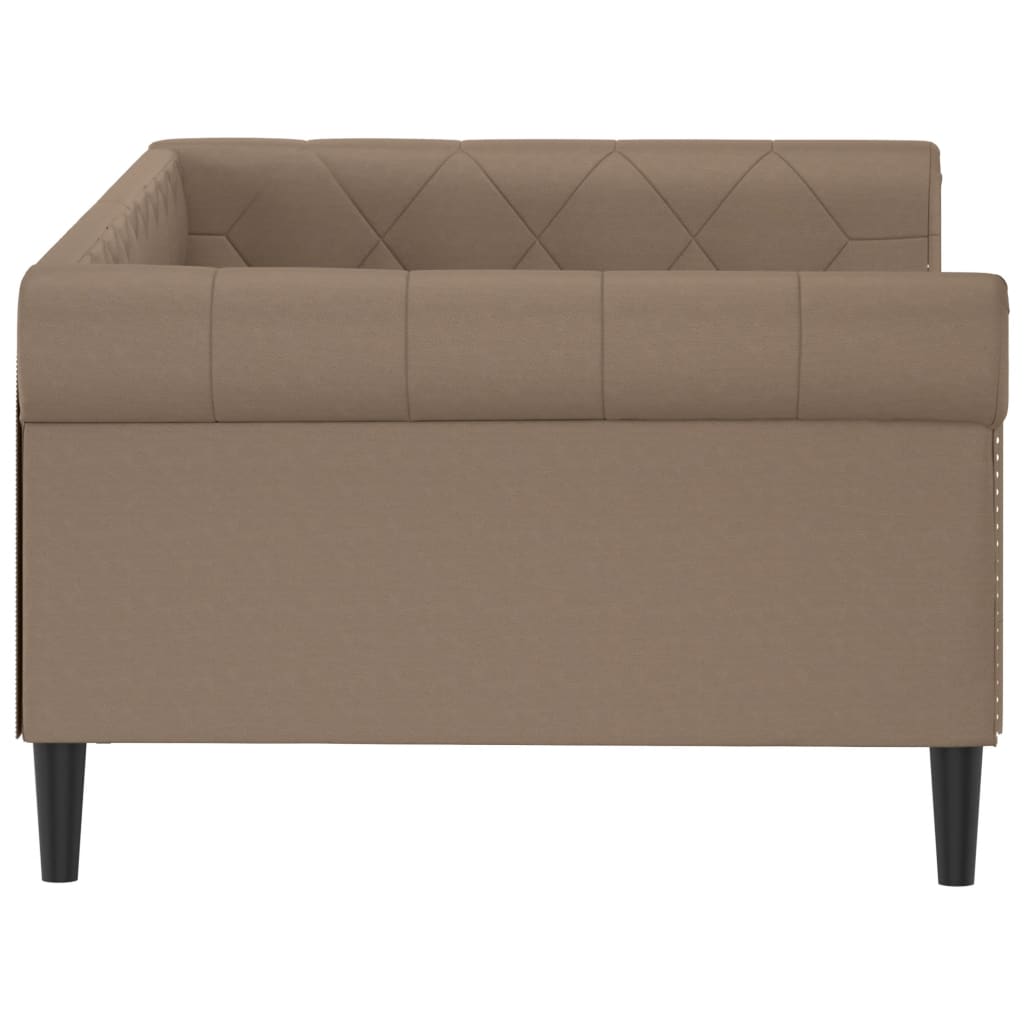 Slaapbank Kunstleer Kleurig 100 x 200 cm Cappuccino zonder matras