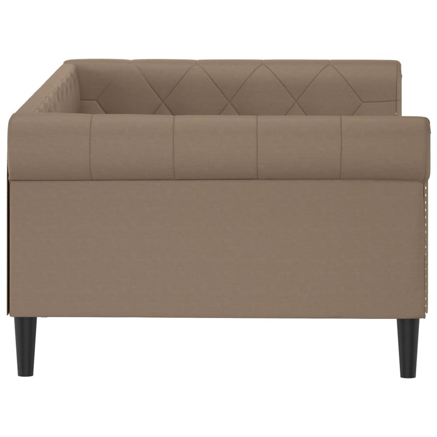Slaapbank Kunstleer Kleurig 100 x 200 cm Cappuccino zonder matras
