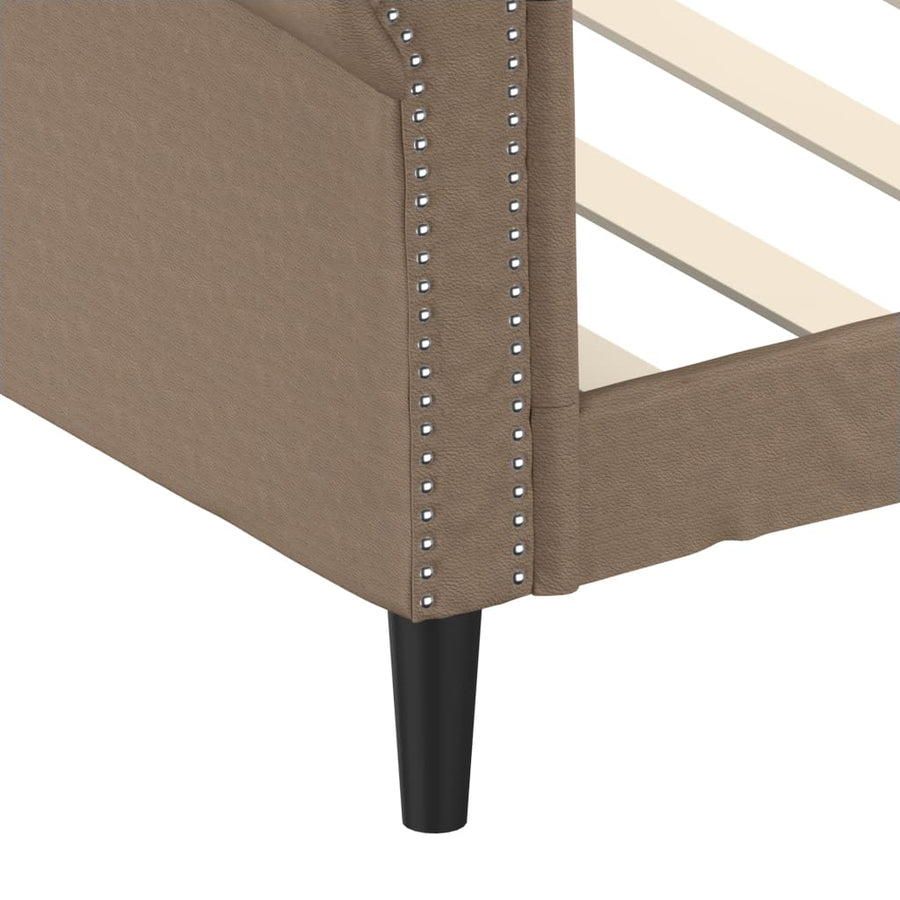 Slaapbank Kunstleer Kleurig 100 x 200 cm Cappuccino zonder matras