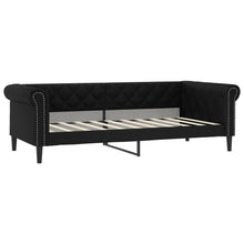 Slaapbank Kunstleer 90 x 190 cm Zwart zonder matras