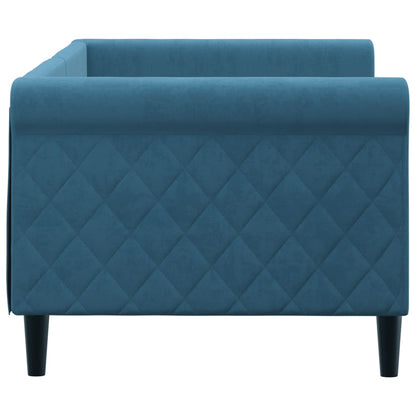 Slaapbank Fluweel 80x200 cm Blauw zonder matras