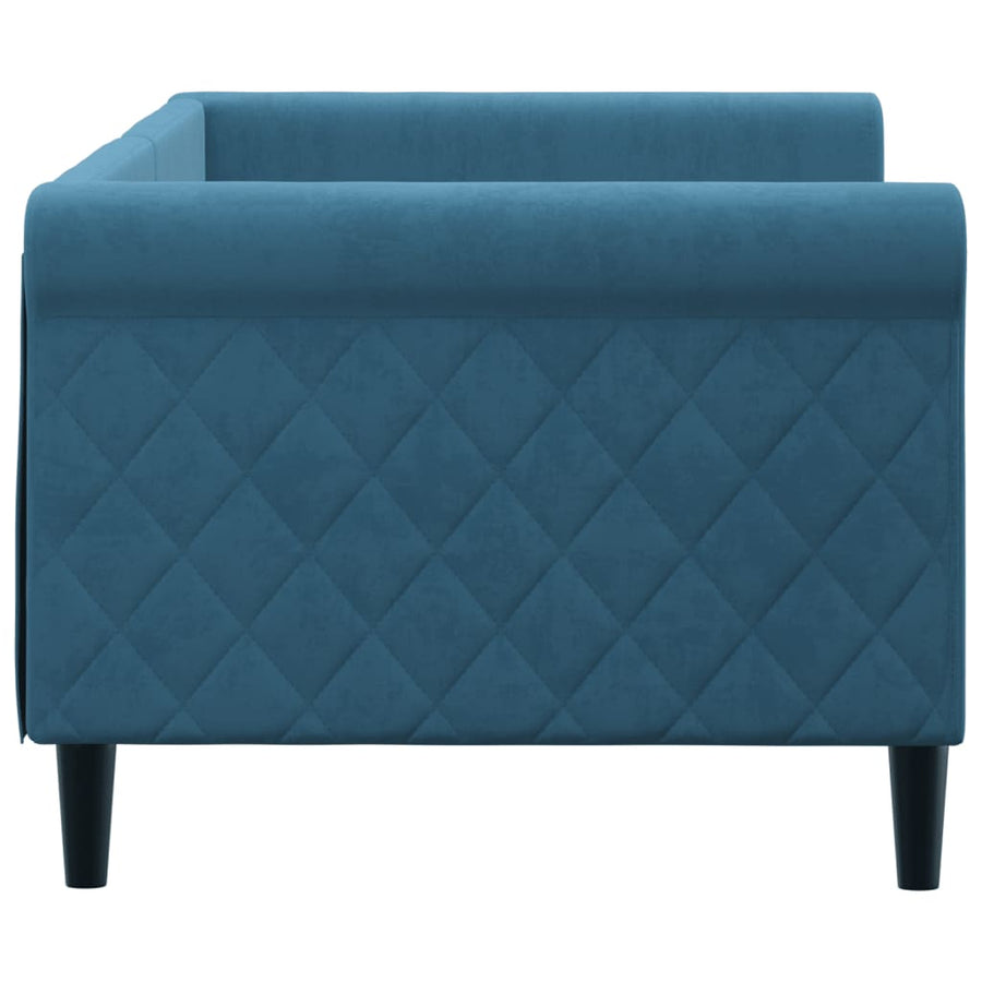 Slaapbank Fluweel 80x200 cm Blauw zonder matras