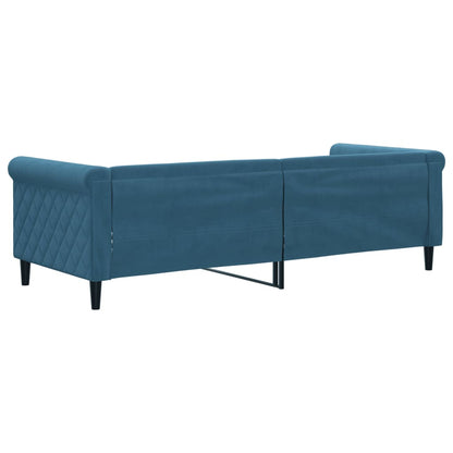 Slaapbank Fluweel 80x200 cm Blauw zonder matras