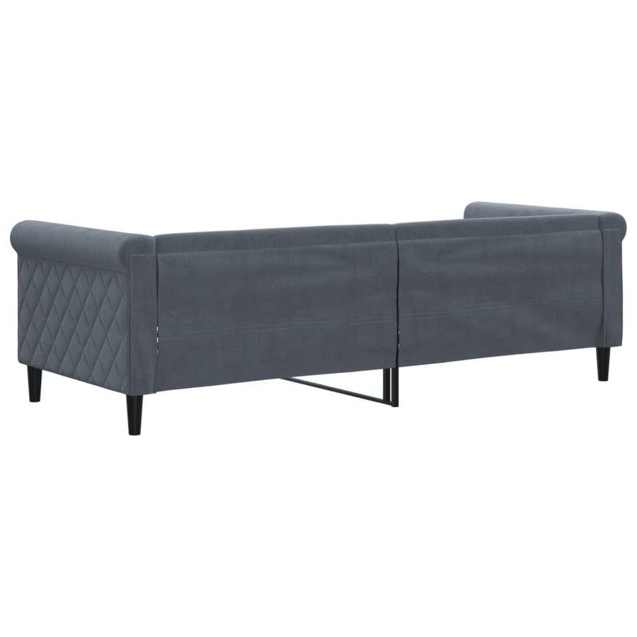 Slaapbank 80x200 cm fluweel donkergrijs