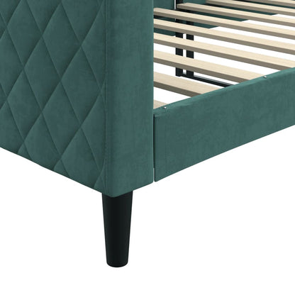 Slaapbank Fluweel 80x200 cm Donkergroen zonder matras
