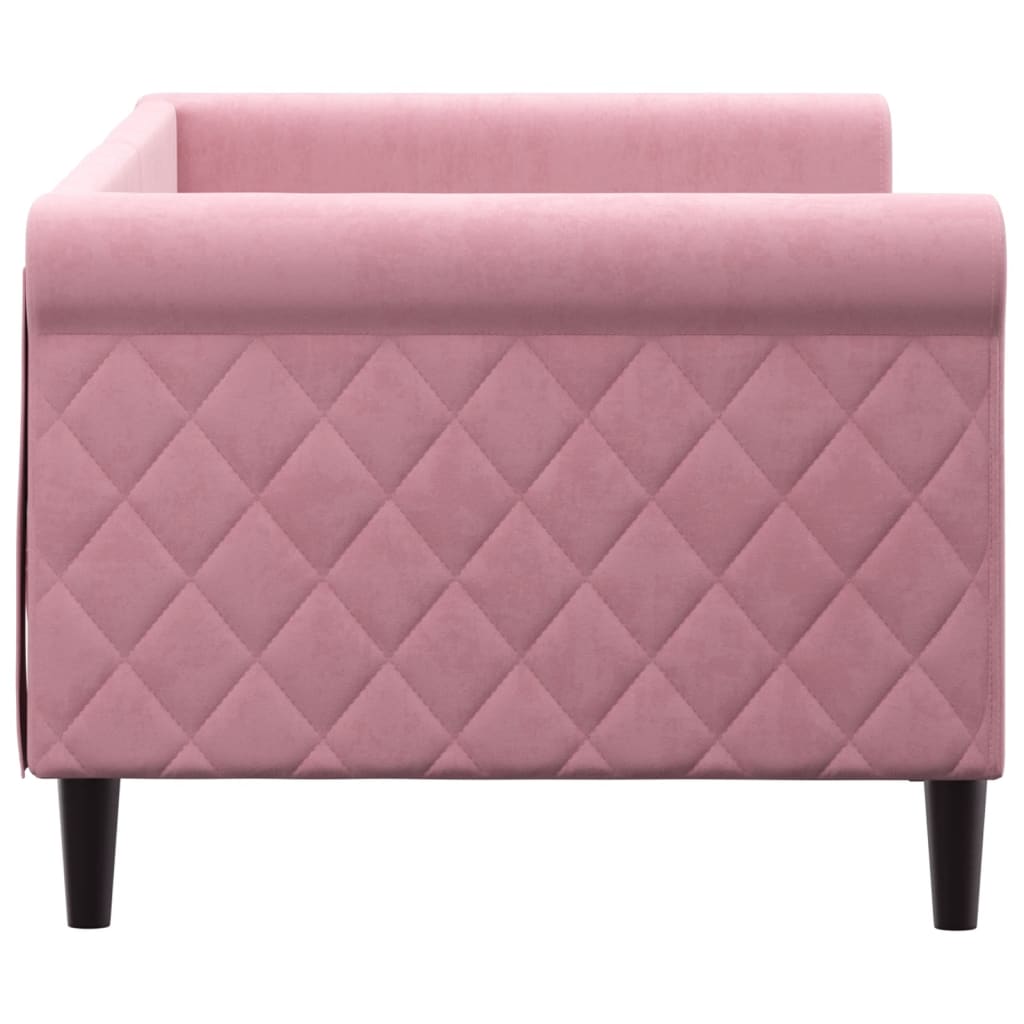 Slaapbank Fluweel 80x200 cm Roze zonder matras