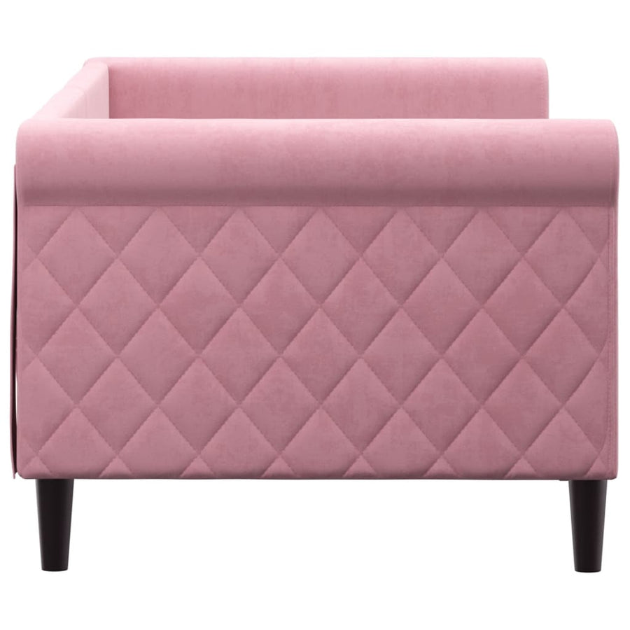 Slaapbank Fluweel 80x200 cm Roze zonder matras